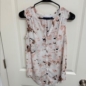 Apt. 9 Abstract Print Sleeveless Blouse - Pink and Black